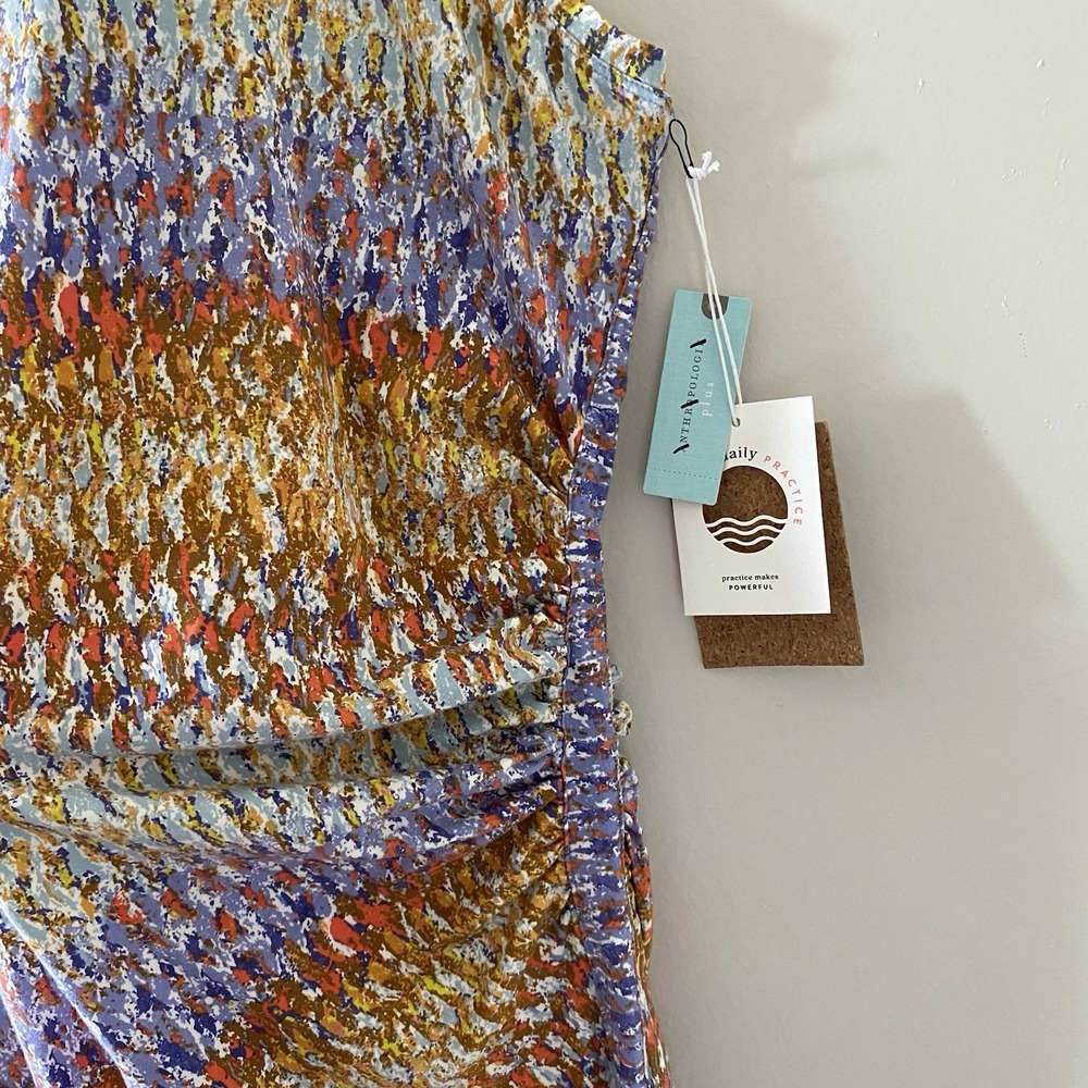 Daily Practice Anthropologie Tank Maxi Dress 3X Ruched Boho Beachy Resort Hippie - Picture 6 of 16